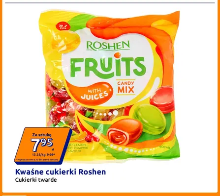 Kwaśne cukierki Roshen promocja w Action