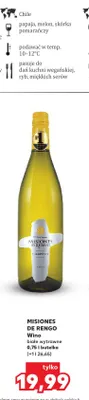 Wino białe wytrawne Misiones De Rengo promocja w Kaufland