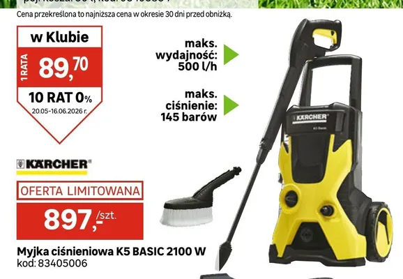 Myjka ciśnieniowa KÄRCHER K5 BASIC 2100W promocja w Leroy Merlin