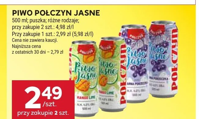 Piwo Połczyn Jasne Mango Lime promocja w Stokrotka