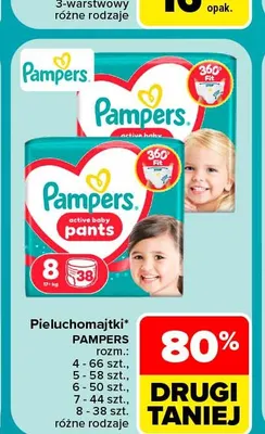 Pieluchomajtki Pampers rozm. 5 promocja w Carrefour