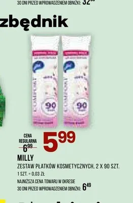 Zestaw płatków kosmetycznych Milly promocja w Drogerie Natura