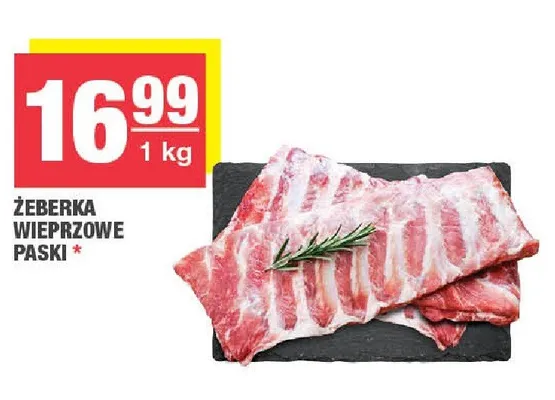 Żeberka wieprzowe paski promocja w SPAR