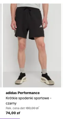 Krótkie spodenki sportowe adidas Performance czarny promocja w Lounge by Zalando