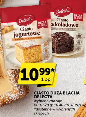 Ciasto duża blacha Delecta jogurtowe, czekoladowe promocja w ABC