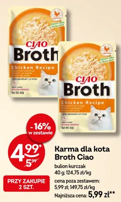 Karma dla kota Broth Ciao bulion kurczak promocja w Żabka