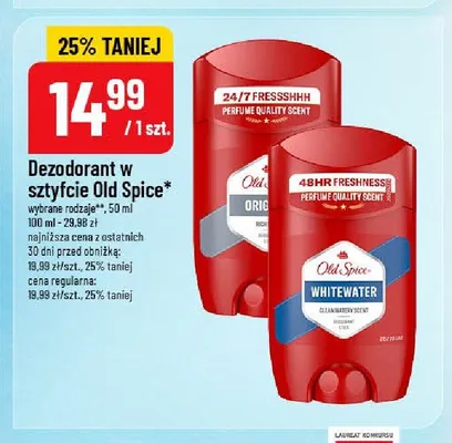 Dezodorant w sztyfcie Old Spice Whitewater promocja w POLOmarket