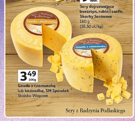 Ser Gouda z kozieradką Spomlek promocja w Auchan