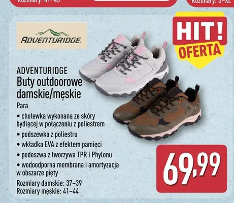 Buty outdoorowe męskie ADVENTURIDGE promocja w Aldi