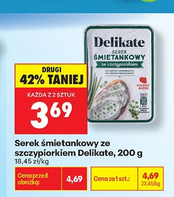 Serek śmietankowy ze szczypiorkiem Delikate promocja w Biedronka