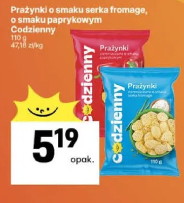 Prażynki o smaku serka fromage, o smaku paprykowym promocja w Delikatesy Centrum