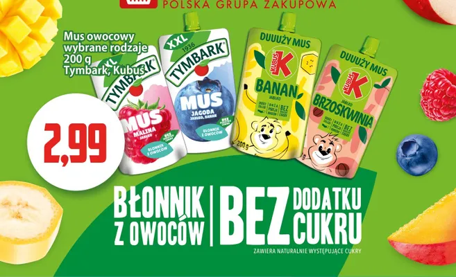 Mus owocowy brzoskwinia jabłko Kubuś promocja w Kupiec