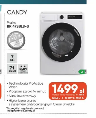 Pralka Candy Br 47SBL8-S promocja w Max Elektro