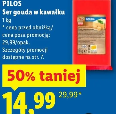Ser gouda w kawałku promocja w Lidl