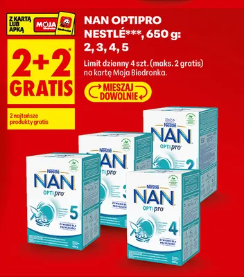 Mleko modyfikowane NAN Optipro Nestlé 5 promocja w Biedronka