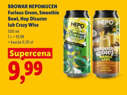 Piwo Browar Nepomucen Furious Green promocja w Lidl