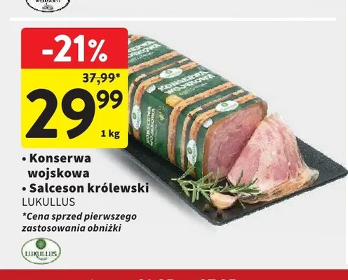 Salceson królewski Lukullus promocja w Intermarche