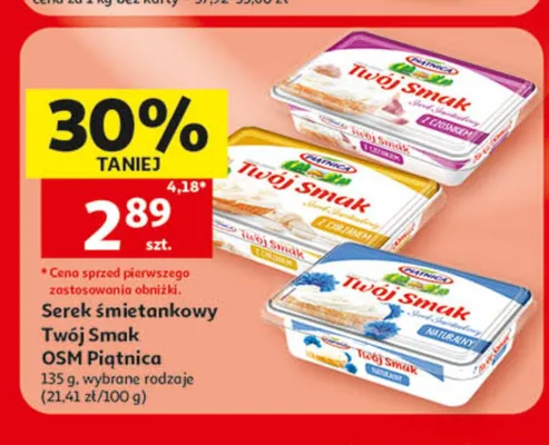 Serek śmietankowy Twój Smak naturalny OSM Piątnica promocja w Auchan
