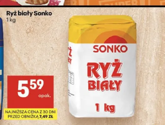 Ryż biały Sonko promocja w Delikatesy Centrum