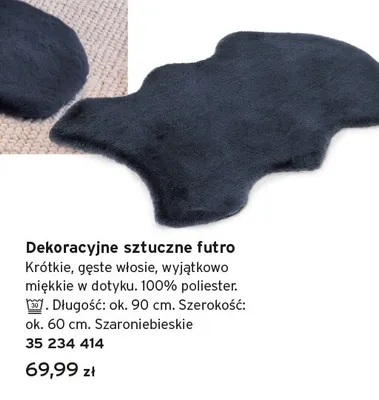 Dekoracyjne sztuczne futro promocja w Tchibo