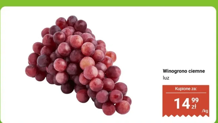 Winogrono ciemne luz promocja w Dino