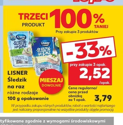 Śledzik na raz LISNER promocja w Kaufland