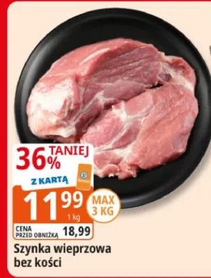 Szynka wieprzowa bez kości promocja w Leclerc