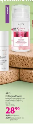 Collagen Power kolagenowo-peptydowa kremo-maska na noc Apis promocja w Hebe