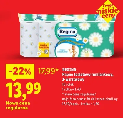 Papier toaletowy rumiankowy, 3-warstwowy promocja w Lidl