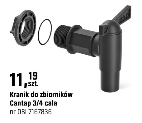Kranik do zbiorników Cantap 3/4 cala promocja w OBI