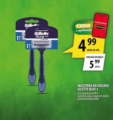 Maszynka do golenia Gillette Blue 3 Plus Comfort promocja w Arhelan