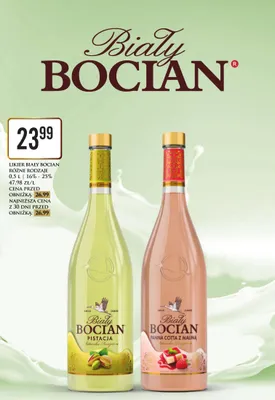 Likier Biały Bocian Pistacja promocja w Dino