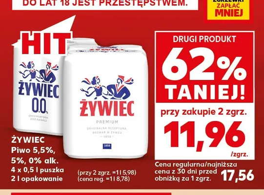 Piwo Żywiec 5% 4-pak promocja w Kaufland