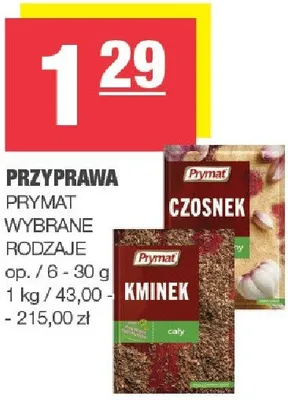 Przyprawa czosnek Prymat wybrane rodzaje promocja w SPAR
