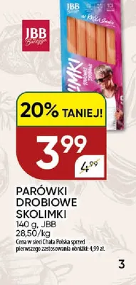Parówki drobiowe Skolimki JBB promocja w Chata Polska