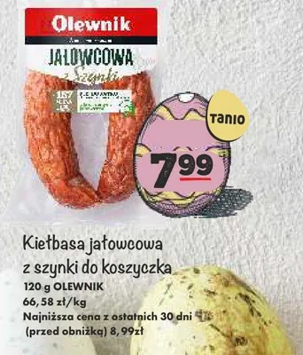 Kiełbasa jałowcowa z szynki do koszyczka promocja w Arhelan