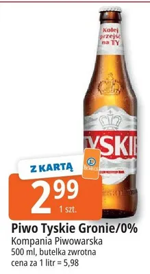 Piwo Tyskie Gronie/0% promocja w Leclerc