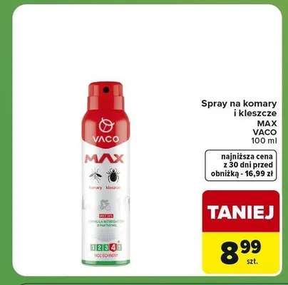 Spray na komary i kleszcze Max Vaco promocja w Carrefour Express