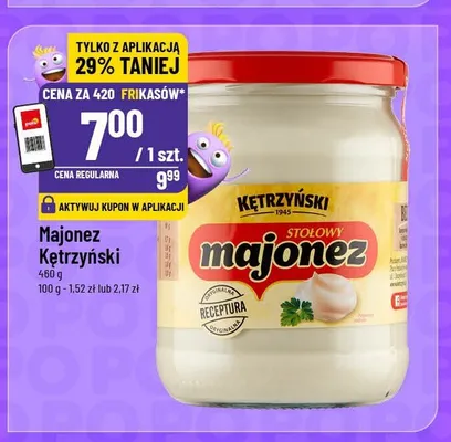 Majonez Kętrzyński Stołowy promocja w POLOmarket