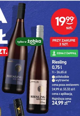 Wino wytrawne Riesling promocja w Żabka