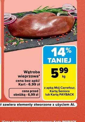 Wątroba wieprzowa promocja w Carrefour