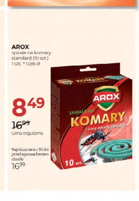 Spirale na komary Arox standard promocja w Drogerie Jawa