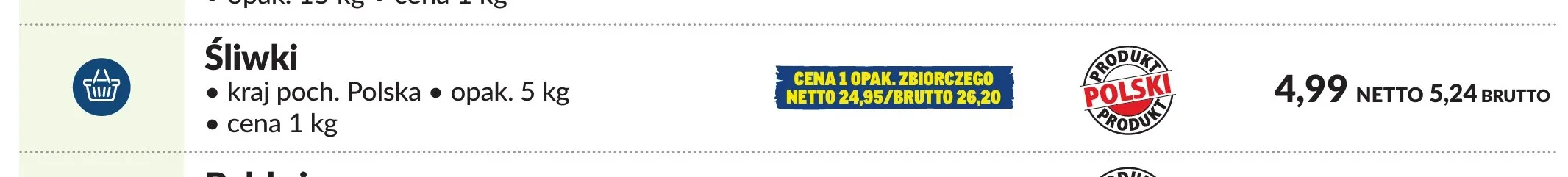 Śliwki promocja w Makro