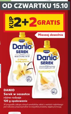 Serek w saszetce Danio o smaku waniliowym promocja w Kaufland