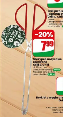 Szczypce nożycowe czerwone Grill & Chill dł. 35cm promocja w Dino