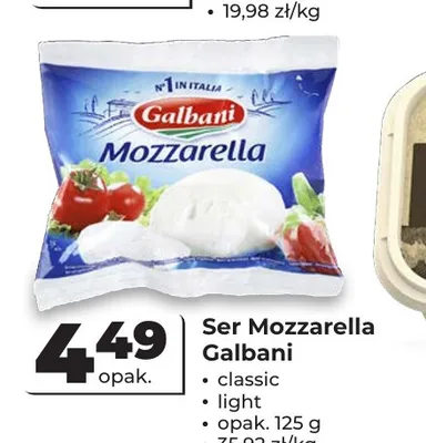 Ser Mozzarella Galbani Light promocja w Odido