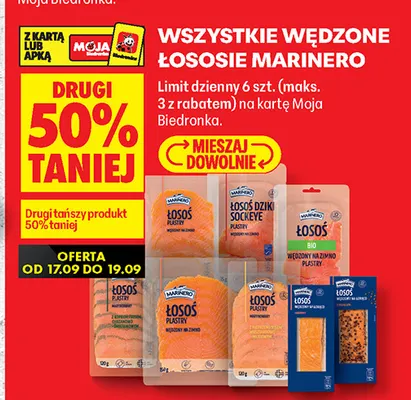 Wędzone łososie Marinero promocja w Biedronka