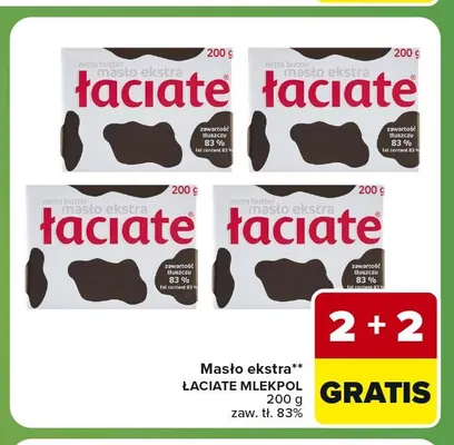 Masło ekstra Łaciate zaw. 83% promocja w Carrefour Express