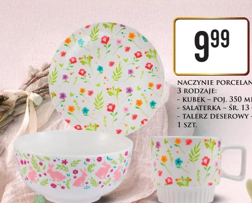 Naczynie porcelanowe - salaterka śr. 13 cm Dino promocja w Dino