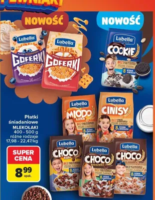 Płatki śniadaniowe Goferki promocja w Carrefour